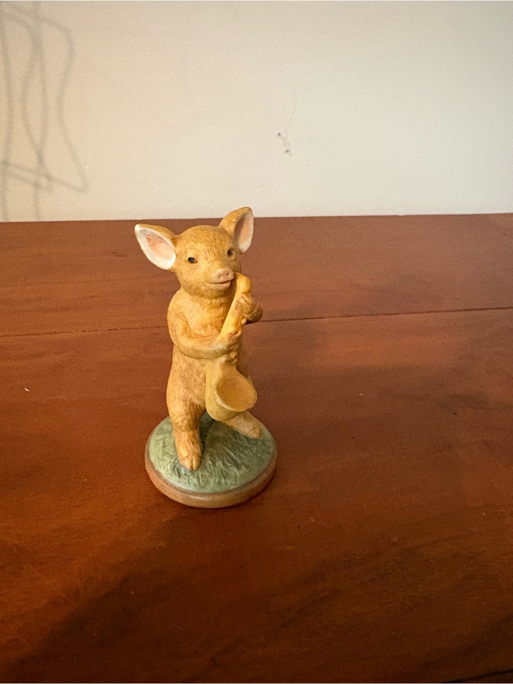 Pig Playing Saxophone Figurine Vintage 1979 Enesco